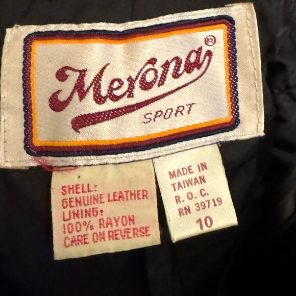 Vintage Merona Sport Sz Medium High Rise Black Leather Cargo Straight Leg Pants - Picture 14 of 14